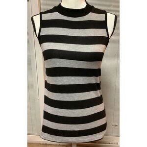 Red Haute Grey & Black Striped Tank — NWT — SMALL